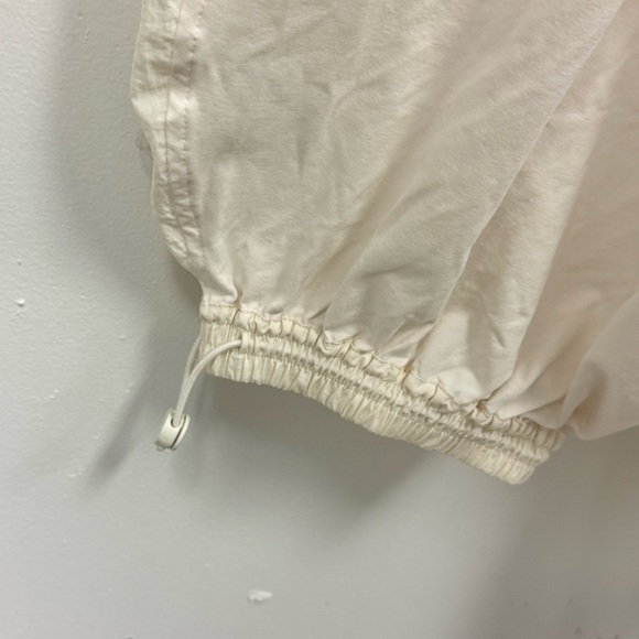 COS Contrast Volume-Sleeve Top Lightweight Blouse Bomber Jacket Snap Closure Lg - Picture 6 of 12